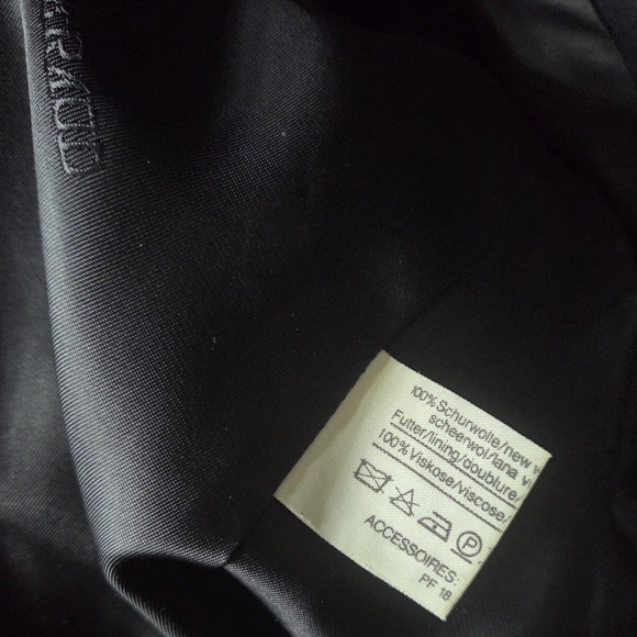 Louis Feraud Womens Double-Breasted Wool Coat Midnight Blue Size 12 - Picture 4 of 10